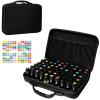 BLIRITEL 60 Bottles EVA Essential Oils Organizer, Hard Shell Essential Oil Storage Carrying Case, Essential Oils Holder Traveling Bag with Foam Insert, Holds 5ml,10ml,15ml Essential Oils (Black) view 1