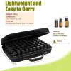 BLIRITEL 60 Bottles EVA Essential Oils Organizer, Hard Shell Essential Oil Storage Carrying Case, Essential Oils Holder Traveling Bag with Foam Insert, Holds 5ml,10ml,15ml Essential Oils (Black) view 3