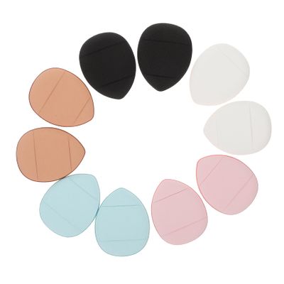Mikinona 10pcs Makeup Powder Puff Mini Makeup Sponges for Loose Powder Foundation Portable Touch-up Tools Vibrant Colors Go Application