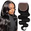 Lashey 5x5 SKINLIKE Real HD Lace Closure Body Wave, 0.10mm Ultra-Thin Human Hair Closure Pre Bleached Knots Pre Plucked Invisible Hairline 12 Inch Natural Black view 1