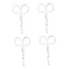 Beatifufu 4pcs Professional Nose Hair Trimmer Scissors for Eyebrows Mustache and Grooming Stainless Steel view 1