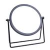 Beatifufu 1pc Round Makeup Mirror Stable Frame Single-Sided Cosmetic Mirror for Bedroom Desktop Use for Quick Makeup Elegant Black Design view 1