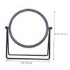 Beatifufu 1pc Round Makeup Mirror Stable Frame Single-Sided Cosmetic Mirror for Bedroom Desktop Use for Quick Makeup Elegant Black Design view 2