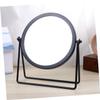 Beatifufu 1pc Round Makeup Mirror Stable Frame Single-Sided Cosmetic Mirror for Bedroom Desktop Use for Quick Makeup Elegant Black Design view 3