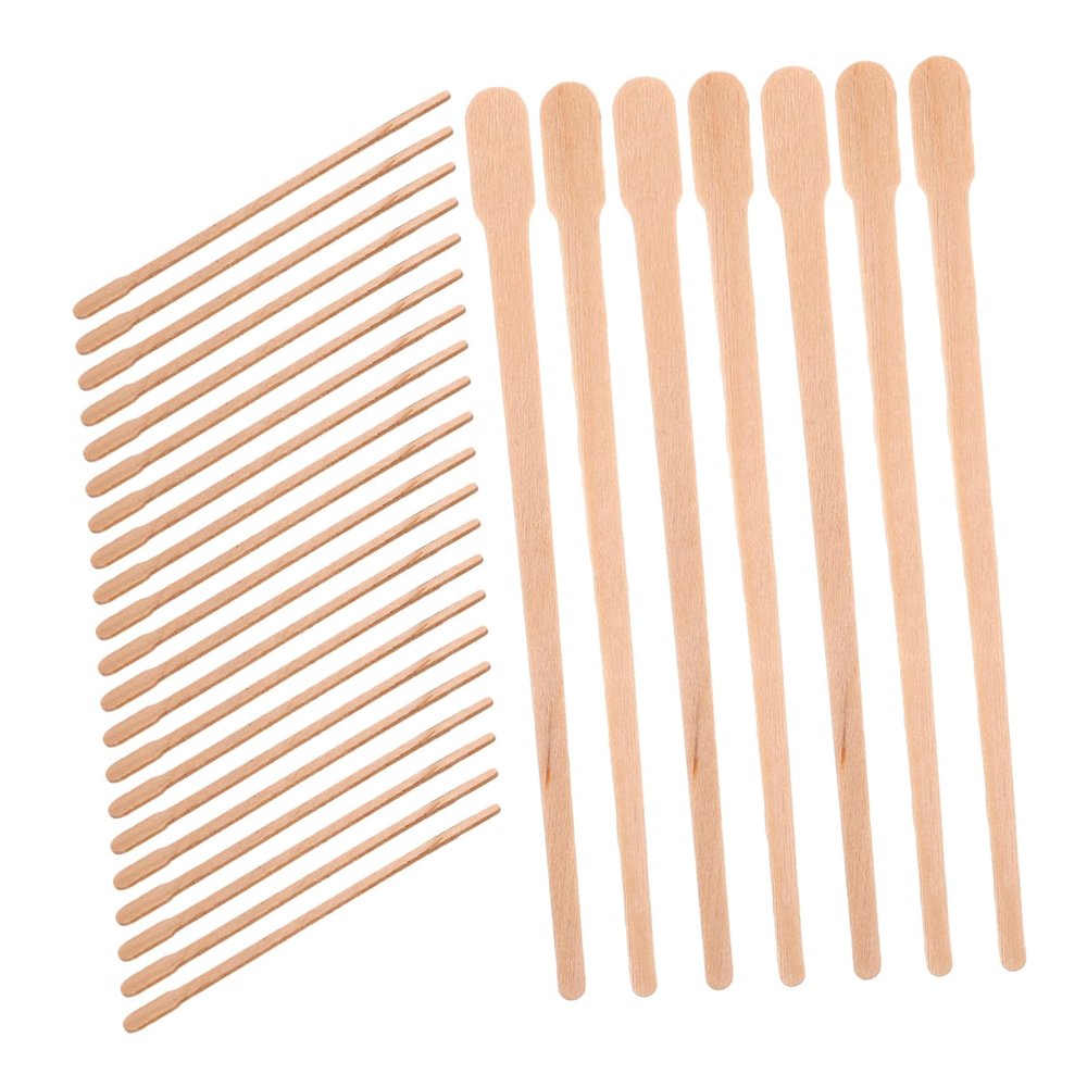 NOLITOY 100pcs Wax Kit for Hair Removal Wooden Spatula Wax Sticks Body Hair Waxing Applicator