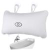 Beatifufu Bathroom Bath Pillows for Bathtub PVC Inflatable Non-Slip Cushion Suction Cups Head and Neck Support for Relaxing Spa Experience White Bathing Accessories view 1