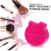 NOLITOY Vanity Organizer Brush Holder Silicone Brush Cleaning Mat Storage Rack Easy to Clean view 3