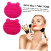 NOLITOY Vanity Organizer Brush Holder Silicone Brush Cleaning Mat Storage Rack Easy to Clean view 4
