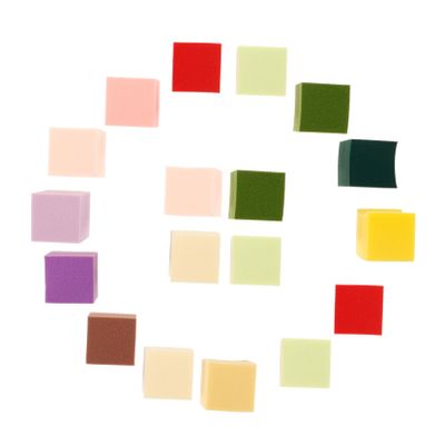 NOLITOY 50pcs Nail Art Sponges Soft Makeup Sponge Blocks for Gradient Effects Convenient Small Design for Easy Handling and Precise Application for Blush and Manicure Travel-friendly Tools