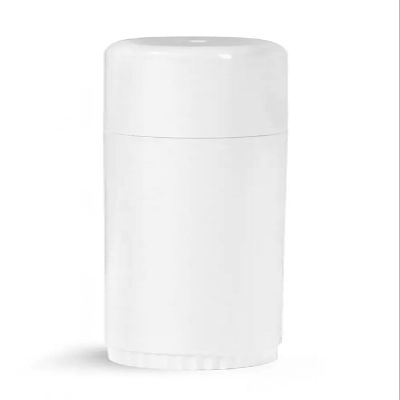 .5 oz White Plastic Lip Balm Tubes w/Caps