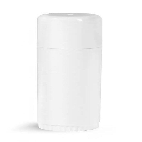 .5 oz White Plastic Lip Balm Tubes w/Caps