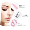 MAGICLULU 3pcs Stainless Steel Beauty Tools Eyelash Curler Eyebrow Scissors Curved Pink Straight White Nose Hair Scissors Rounded Blue Portable Grooming Kit for Home and Salon Use view 4