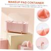 PRETYZOOM Household Makeup Pad Container Lid Multi Cosmetic Storage Box for Cotton Swabs and Pads for Bathroom and Vanity Organization view 2