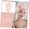 Beaupretty Quick Dry Headscarf Absorbent Hair Wrap Hat for Wet Hair Shower Cap for Home Hotel Travel Bathing view 4