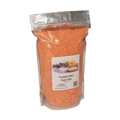 Bath Salts | 20lbs Bulk Bag/Box (320 oz.) | Pumpkin Spice Scent | Epsom Salt | Sea Salt | Wholesale | Bathing | Body Care | Beauty | Relaxation | Spa | Pedicure | Manicure