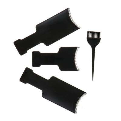 MAGICLULU 4pcs Hair Coloring Tool Set Professional Highlighting Board Brush Kit for Salon Home Use Includes Dye Boards Brush for Neat Hair Coloring