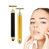Beauty Bar 24K Facial Massager, T-Shape Electric Face Roller Massage, Pull Tight Firming Lift Tools for Sensitive Skin (Gold) view 1