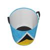 Saint Lucia Flag Oil Painted Circular Hamper Lasting Organization Bedroom Bathroom Dcor view 4