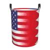 Bahrain America Flag Oil Painted Circular Hamper Lasting Organization Bedroom Bathroom Dcor view 2