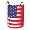 Bahrain America Flag Oil Painted Circular Hamper Lasting Organization Bedroom Bathroom Dcor view 3
