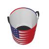Bahrain America Flag Oil Painted Circular Hamper Lasting Organization Bedroom Bathroom Dcor view 4