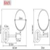 RomildaYuan Makeup Mirrors Wall Mounted 8 inch Bathroom Magnifying Double Sided Adjustable Extendable Swivel Vanity Mirrors Cosmetic Nickel 5X /Nickel/10X view 2