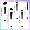 10Pieces Beadable Makeup Brushes Diy Makeup Comestic Brushes Beaded Brushes Kit for DIY Beaded Eyeshadow Brush (Beadable Makeup Brushes-10pieces=2Sets)-Black view 2