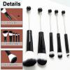 10Pieces Beadable Makeup Brushes Diy Makeup Comestic Brushes Beaded Brushes Kit for DIY Beaded Eyeshadow Brush (Beadable Makeup Brushes-10pieces=2Sets)-Black view 3