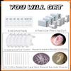 24 Pcs Self Ear Piercing Gun Kits - 24pcs/Set Painless Disposable Sterile Gun with Hypoallergenic Studs,at Home Safety Ear Piercing Gun Kit Tool (White cz 4mm 252) view 2