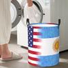 Argentina Amercia Flag Oil Painted Circular Hamper Lasting Organization Bedroom Bathroom Dcor view 1