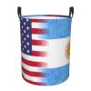 Argentina Amercia Flag Oil Painted Circular Hamper Lasting Organization Bedroom Bathroom Dcor view 2