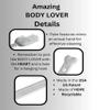 The Original BODY LOVER Long Handled Hand Shaped Body Scrubber Massager, White Granite view 3