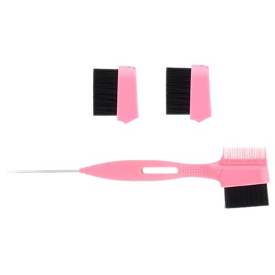 FOMIYES Portable Eyebrow Brush with Replacement Heads Double-headed Hair Edge Comb for Women Easy to Use Eyebrow Grooming Tool Pink for Shaping and Styling