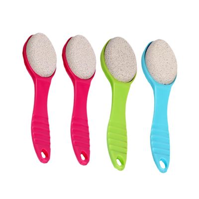 Beatifufu 4pcs Exfoliating Foot Grinder Double Sided Brush Pedicure Care Accessory for Dry Skin Removal