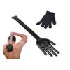 The Original BODY LOVER Long Handled Hand Shaped Body Scrubber Massager, Black at Night view 1