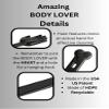 The Original BODY LOVER Long Handled Hand Shaped Body Scrubber Massager, Black at Night view 4