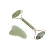 BUTIFULSIC 2pcs Natural Jade Massage Tool Set Facial Scraper and Roller for Skin Care Gua Board and Massaging Roller for Safe for Skin Types view 1