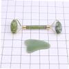 BUTIFULSIC 2pcs Natural Jade Massage Tool Set Facial Scraper and Roller for Skin Care Gua Board and Massaging Roller for Safe for Skin Types view 4