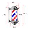 FKHFTI Barber Pole, Hair Salon Barbers Pole Light LED Rotating Sign Light Barber Shop Outdoor Wall Mounted Lamp,Black and White (Red and White) view 2