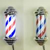 FKHFTI Barber Pole, Hair Salon Barbers Pole Light LED Rotating Sign Light Barber Shop Outdoor Wall Mounted Lamp,Black and White (Red and White) view 3