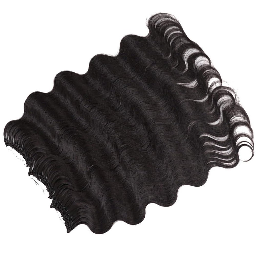 22Inches Body Wave Crochet Hair Soft Long Synthetic Hair Braids Natural Wavy Ombre Blonde Hair Extensions