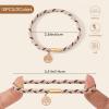 10 Boho Bracelets, Braided & Stretch Hair Ties for Thick/Thin Hair, 5 Styles, Light Coffee Colors - No Damage Ponytail Holders view 3