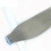 Tape in Hair Extensions Straight Tape in Hair Extensions Human Hair Silver Gray Tape In Extensions Straight Skin Weft Adhesive Tape In Grey Remy Hair Tape Extension Hair Extensions ( Size : 40Pcs(100G view 4