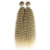 Hair 22Inch Kinky Curly Weave Synthetic Hair Ombre Brown 2Pcs/Lot Wave Hair Bundles Extensions view 1