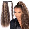Long Curly Ponytail Natural Hair Extension Wrap On Clip Hair Ponytail Extensions For Women Blonde Black Ponytail Tails Synthetic view 2