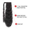 Long Curly Ponytail Natural Hair Extension Wrap On Clip Hair Ponytail Extensions For Women Blonde Black Ponytail Tails Synthetic view 3