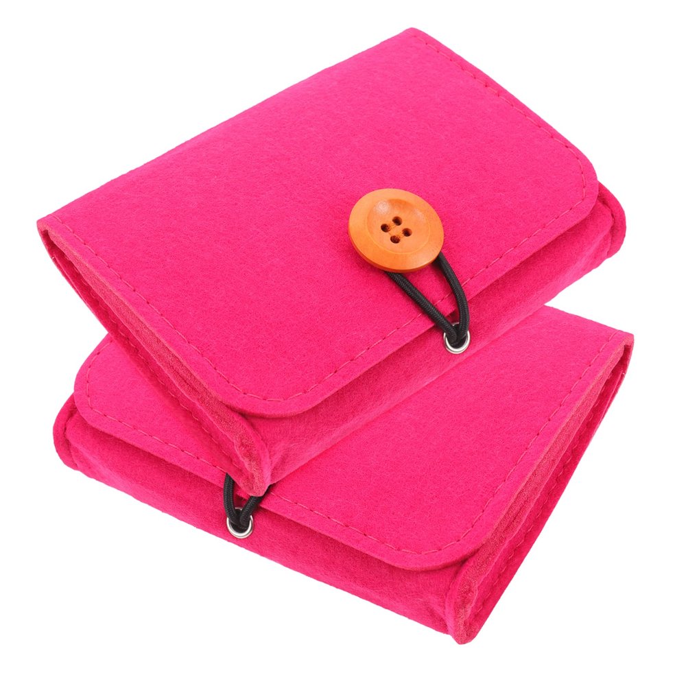 MAGICLULU 2pcs Essential Oil Case Bag Felt Storage Pouch for Essential Oils Portable Travel Organizer