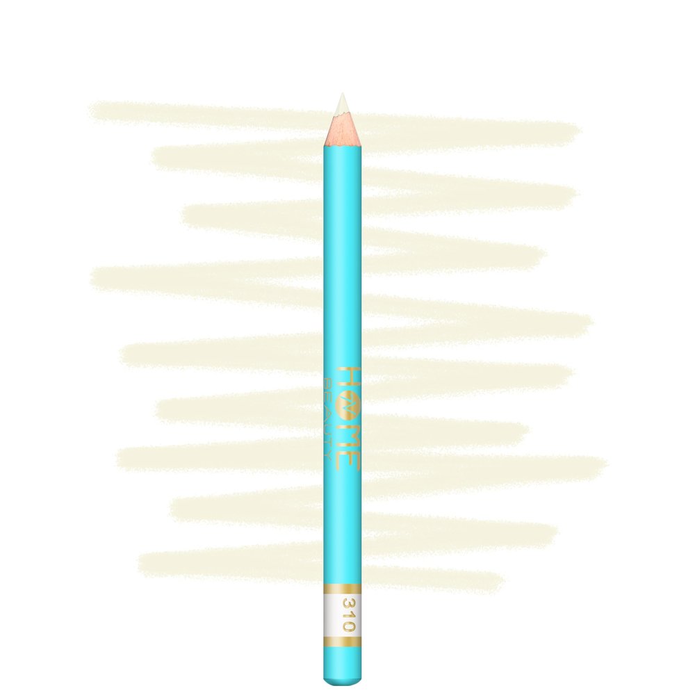7V HOME BEAUTY Wooden Eyeliner Pencil, Smooth texture Soft White Makeup Pencil Eyeliner (#310, 1 Count/Pack of 1)