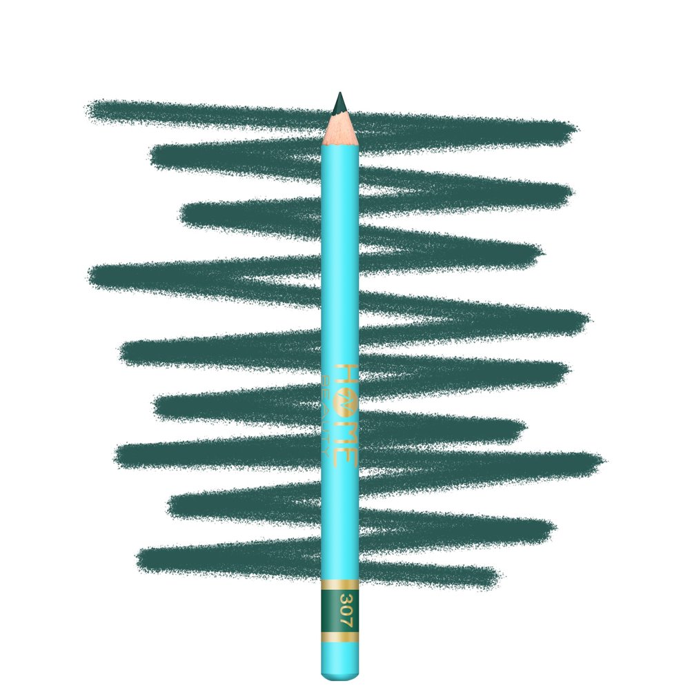 7V HOME BEAUTY Wooden Eyeliner Pencil, Smooth texture Soft Green Makeup Pencil Eyeliner (#307, 1 Count/Pack of 1)