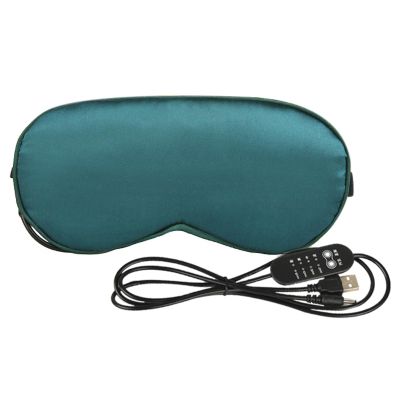 AOKID Heated Eye Patch,Warm Eye Patch,USB Electric Eye Heating Pad with Temperature & Timer Control, Dry Eye Patch for Dry Eyes for Relax & Reduce Eye Strain Dark Circle & Improve Sleep Dark Green